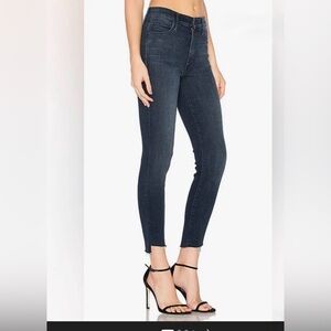 Mother Stunner Zip Ankle Step Fray Jeans, Blue, Women's, 29